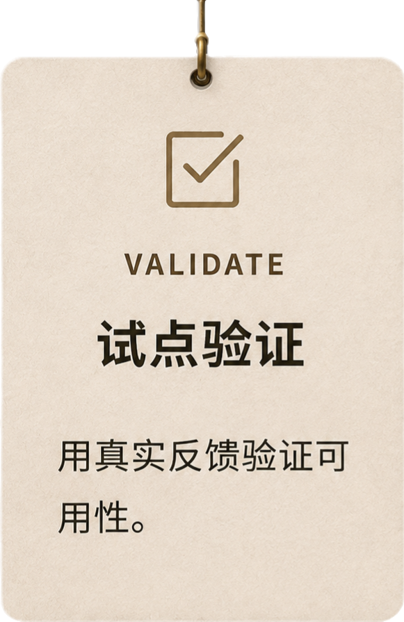 试点验证：用真实反馈验证可用性
